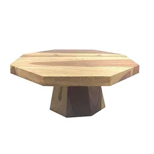 Suporte de mesa de madeira para servir bolo de chocolate, suporte de madeira de alta qualidade para servir bolos mais vendidos