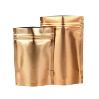 Sac d'emballage à fermeture éclair, en papier d'aluminium, noir, mat, à haute barrière, pour aliments secs, emballage en or