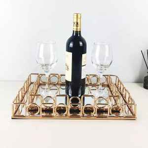 Bandeja de vidrio dorado de hierro, arte - Product Image 3