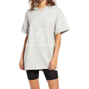 เสื้อฮู้ดโอเวอร์ไซส์ผ้าฟลีซแบบสวมหัว แขนยาว ล้างหน้า พร้อมปักโลโก้ตามสั่ง แฟชั่นใหม่ประจำปี 2022 สำหรับผู้หญิง - Product Image 3