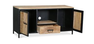 Meuble TV moderne de style industriel en bois massif et fer Application de hall de stockage de meubles de salon vintage de haute qualité - Product Image 3