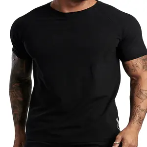 Short Sleeve Round Collar T-Shirt Conventional logo 100% Cotton Knitted Polyester