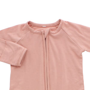 Pijama Unisex para bebé con cremallera, ropa de dormir de fibra de bambú, Spandex, fabricante profesional - Product Image 3