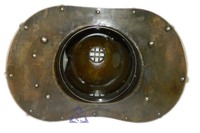 Casque de plongée ancien en laiton décoratif et durable, 18 pouces, personnalisable, accessoire nautique pour déguisement d'Halloween et cosplay en extérieur