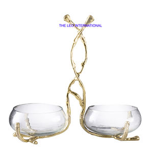 Cuenco decorativo con diseño de forma de mano de Color negro, Metal de aluminio, mesa de última calidad, frutero hecho a mano - Product Image 2