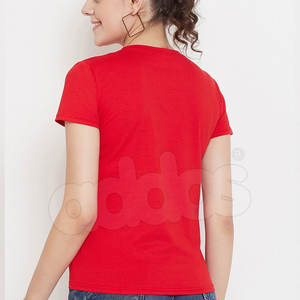 Haute qualité créez votre idée demande du client meilleur prix Logo professionnel imprimé personnalisé belle qualité femmes t-shirt - Product Image 6
