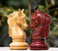 Juego de Ajedrez Stallion Knight, Juego de Ajedrez de Madera, Tamaño Rey 4.50 Pulgadas, Juego de Mesa, Embalaje en Caja de Cartón