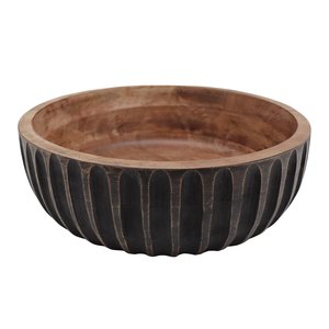 Bol de service en bois manga noir, de couleur noire en bois - Product Image 2