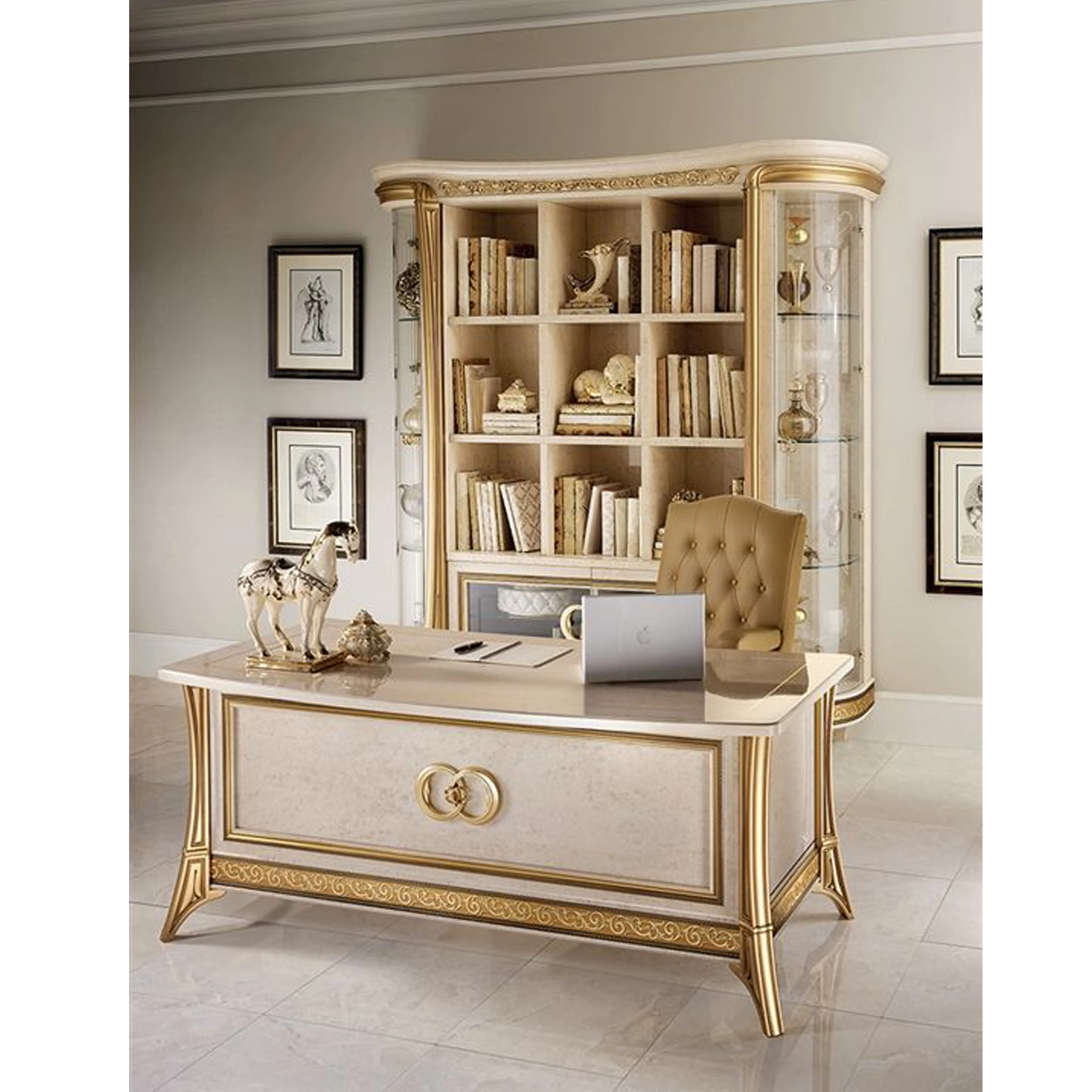 Holz Schreibtisch Modern Boss Office Director Executive Bestseller Elegante klassische hochwertige Gaming Stühle Möbel