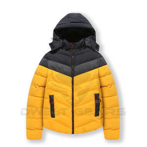 Chaqueta acolchada con estampado para hombre, chaqueta de invierno con capucha - Product Image 1