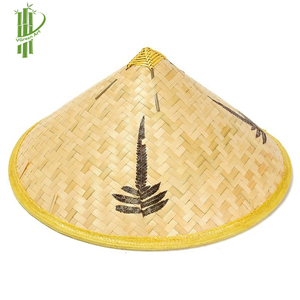 Tốt nhất mùa hè nông nghiệp hình nón mũ rơm bằng tre thật nóng bán buôn xô boater dù để che nắng cho nông dân - Product Image 1