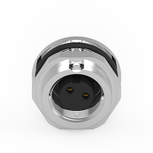 Conectores Impermeables M12*0.5 de 2 Pines con Bloqueo Frontal y Carcasa de Cobre, Tipo PCB Hembra con Clasificación 4A para Aplicaciones Automotrices - Product Image 3