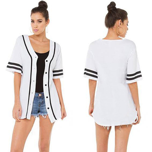 Camiseta de béisbol corta personalizada para mujer, ropa deportiva con logotipo de impresión por sublimación, camiseta de béisbol de moda para mujer - Product Image 1