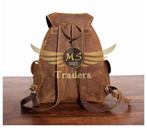 Mochila de equipaje de lujo, bolso de cartera, recién llegado, Vintage, Caballo loco, cuero genuino, hombro unisex, mochila de senderismo al aire libre - Product Image 2