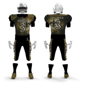 Camiseta de fútbol americano de poliéster personalizada de alta calidad ajuste Regular manga corta de talla grande que absorbe la humedad estilo más nuevo - Product Image 1