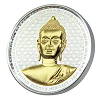 เหรียญที่ระลึกรูปพระทองและเงินชุบทูโทนแบบสั่งทำ