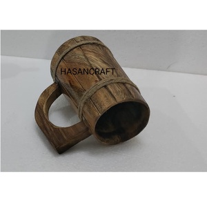 Tankard แก้วเบียร์ไม้,แก้วเบียร์ธรรมชาติ100% ทำจากไม้สำหรับบ้านโรงแรมและร้านอาหาร - Product Image 6
