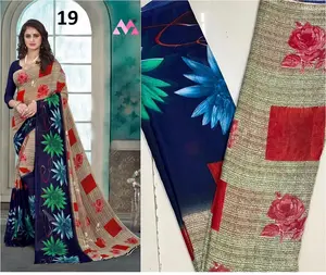 Georgette women apparel for Special Occasion Saree with Blouse a nd also casual wear saree