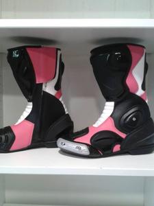 Bottes de moto en cuir professionnelles pour la course, unisexes - Imperméables, respirantes et ignifuges - Product Image 3