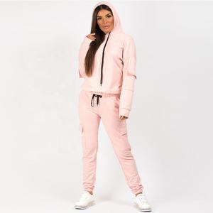 PIHA SPORTS Survêtement deux pièces sur mesure pour femme, décontracté, avec sweat-shirt zippé à manches longues et pantalon ajusté, idéal pour le yoga, l'entraînement et le jogging - Product Image 2