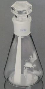 Bouteille conique en verre Borosilicate de laboratoire de qualité supérieure de marque AARK avec bouchon en verre Interchangeable pour laboratoire expérimental - Product Image 3