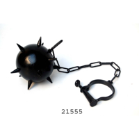 Chaîne de prison en fer noir avec boule et manilles solides, chaîne à boule avec menottes pour les jambes en métal lourd, personnalisable à la vente