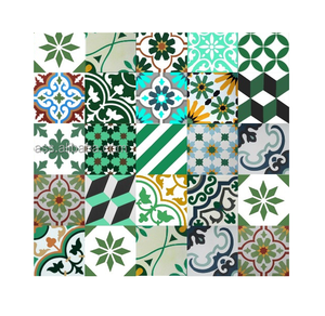 กระเบื้องซีเมนต์ผสมสีผสมสีเขียว-ขาวกระเบื้องเต็มตัว CTS - Product Image 1