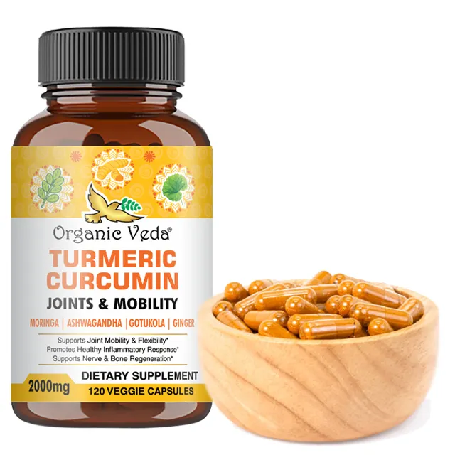 Hot Selling Kurkuma Curcumine Gewrichten Ondersteuning Anti-Inflammatoire Gezondheidszorg Supplement In Bulk Met Private Labeling