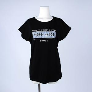 Camiseta 100% de algodón para mujer, remera de corte de alta calidad, supersuave, barata, venta al por mayor - Product Image 5