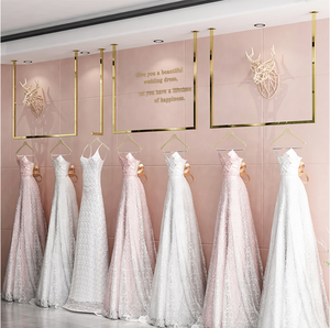Negozio al dettaglio mobili negozio di nozze appendiabiti a parete appendiabiti Design Design decorazione espositore <span class=keywords><strong>per</strong></span> <span class=keywords><strong>abiti</strong></span> da sposa - Product Image 4