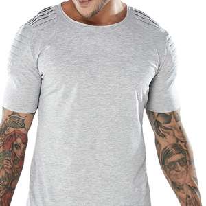 Hip hop nouveau design de luxe qualité coton coupe ample petite marque de chute t-shirt oversize pour hommes - Product Image 1