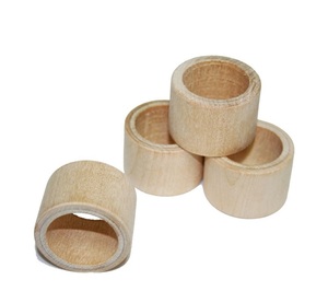ที่ใส่แหวนผ้าเช็ดปากทำจากไม้รูปทรงหกเหลี่ยมไม่ขัดเงาของมะม่วง - Product Image 4