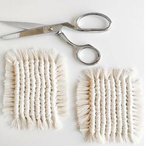 Hecho a mano de algodón posavasos trenzado grueso de mesa macramé almohadillas calientes de resistente al calor - Product Image 1