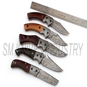 ที่กำหนดเองทำมือดามัสกัสพับ/มีดพกลายบิดใบมีดจำนวนมาก5ชิ้น (Smk1270) - Product Image 2