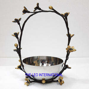 Support à fleurs en métal coulé couleur dorée blanc mat bol brûleur de haute qualité Mabkhara encens charbon de bois Oud - Product Image 4