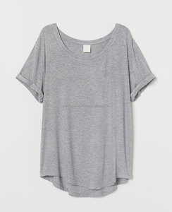 Fábrica Directa de Camisetas de Algodón Elástico para Mujer, Servicio de Impresión y Bordado - Product Image 3