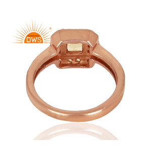 925เงินสเตอร์ลิงกุหลาบชุบทองคำสั่งผู้หญิงแหวนเครื่องประดับผู้ผลิตสแควร์ตัดซิทรินแหวนพลอยเครื่องประดับขายส่ง - Product Image 4