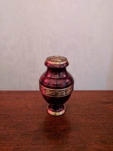 Suministros funerarios de cremación, recuerdo de latón azul y dorado, BRASSWORLD, INDIA, novedad - Product Image 3