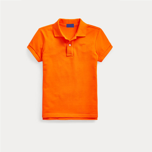 เสื้อยืดโปโลสำหรับเด็กผู้หญิงเสื้อยืดแฟชั่นสีพื้นดีไซน์ตามสั่ง - Product Image 1