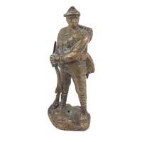 Statuettes maches en laiton doré, Sculptures militaires faites à la main, Statue en pièces de décoration, articles cadeaux