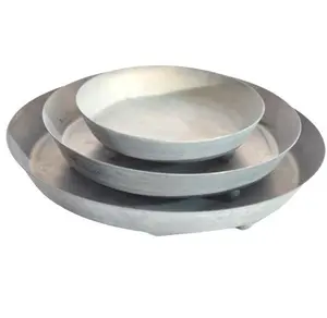 custom stackable round metal tray antislip bar serving tin trays high quality wedding use trays