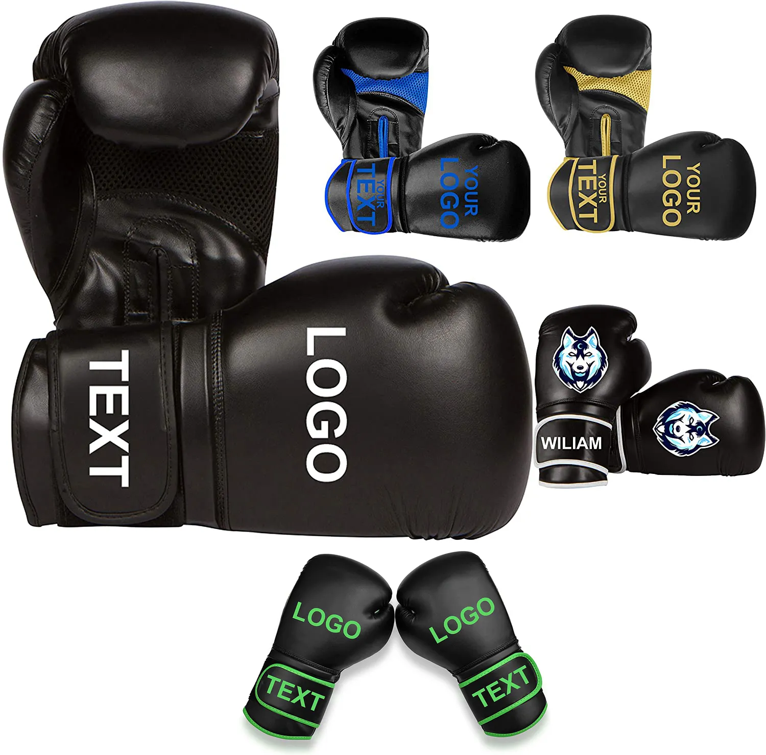 Custom Factory Professional Color Leather Material Boxing Gloves