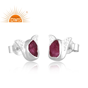 ต่างหูเงินแท้คุณภาพสูงประดับทับทิมธรรมชาติรูปแมว ดีไซน์สวยหรูสำหรับผู้หญิง ปี 2026 จากผู้ผลิตเครื่องประดับ - Product Image 2