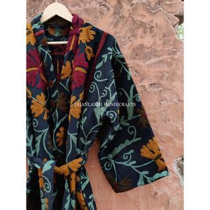 Gran oferta, chaqueta de lona de algodón 100% Premium para mujer, nuevo diseño cómodo, Suzani Kimono abrigo de bordado, vestidos informales - Product Image 4