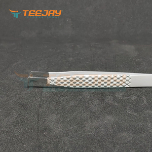 L — pince à épiler blanche, 12 cm, pour extensions de cils, très Fine, embout de 12mm, isolation et choix de cils - Product Image 5