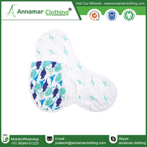 Tela para eructar de muselina para bebé certificada GOTS 100%, babero de gasa de algodón de muselina orgánica, tela para eructar, logotipo y etiqueta personalizados - Product Image 4