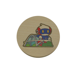Posavasos Redondo de Madera Maciza, Tapete Absorbente de Espuma EVA para Tazas de Café, Té, Cerveza y Vino - Product Image 1