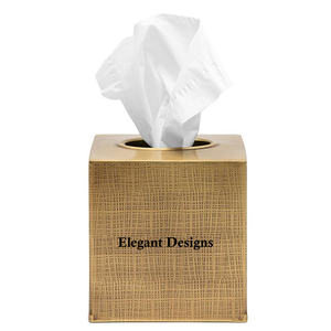 Boîte à mouchoirs rectangulaire faite à la main de qualité supérieure nickelée support décoratif de mariage et de fête - Product Image 2