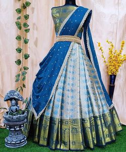 Tendencia algodón Lehenga Choli con Dupatta moderno indio pakistaní estilo rayón bordado secuencia trabajo venta al por mayor ropa de novia lehenga choli - Product Image 4