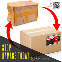 Etiquette d'impact WAN-YO: Indicateurs d'impact, indication pour dissuader la mauvaise manipulation des produits fragiles, sortie d'usine